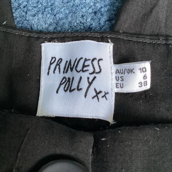 Princess Polly Black Pleated Trousers - sz 6 - Picture 3 of 8